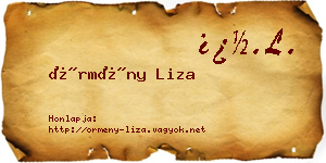 Örmény Liza névjegykártya